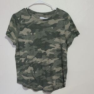 Old Navy Green and Gray Short Sleeve Camo Tee
